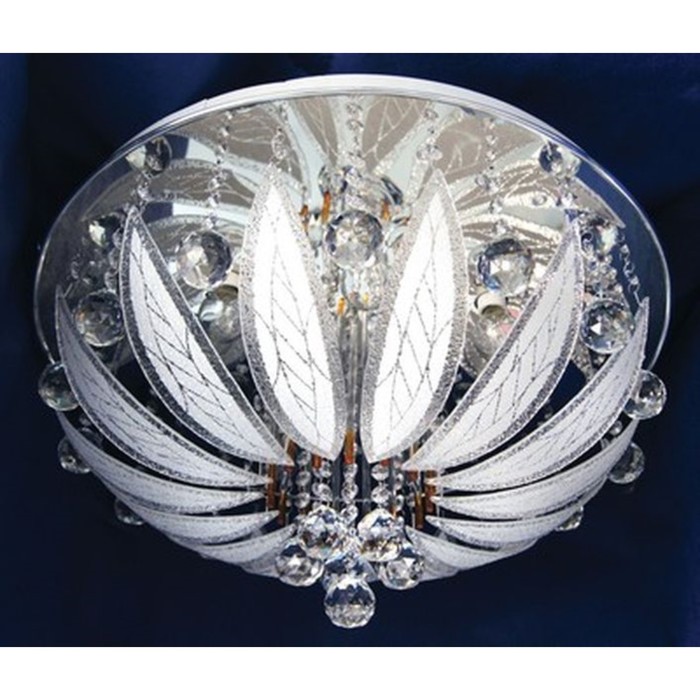 Люстра "Ребека" 9x60Вт E14 серебро 60x60x28см