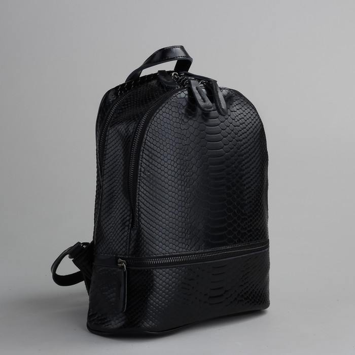 Рюкзак с 2 отделами на молниях, наружный карман, цвет чёрный