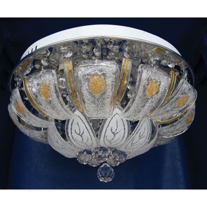 Люстра "Рейна" 9x60Вт E14 серебро 50x50x30см