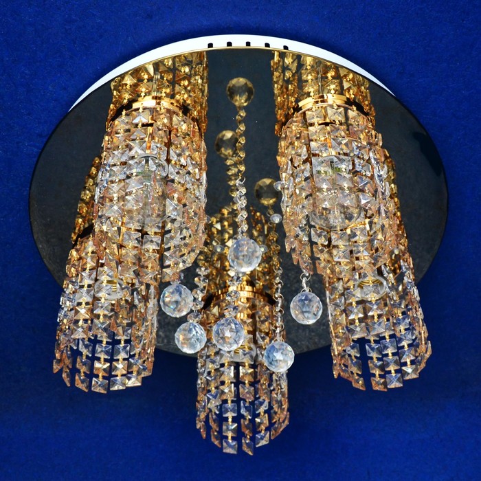 Люстра "Синобия" 5x60Вт Е14 золото 45x45см