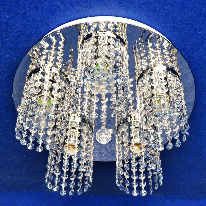 Люстра "Сол" 5x60Вт Е27 серебро 40x40см