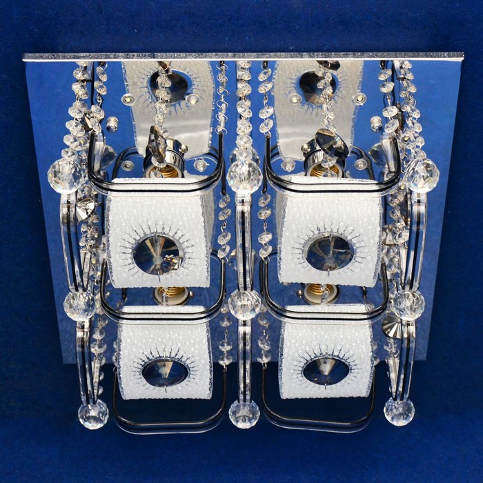 Люстра "Соледад" 4x60Вт Е14 серебро 40x40см