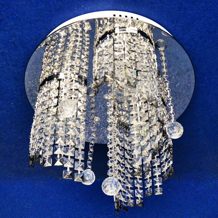 Люстра "София" 3x60Вт E27 серебро 35x35см