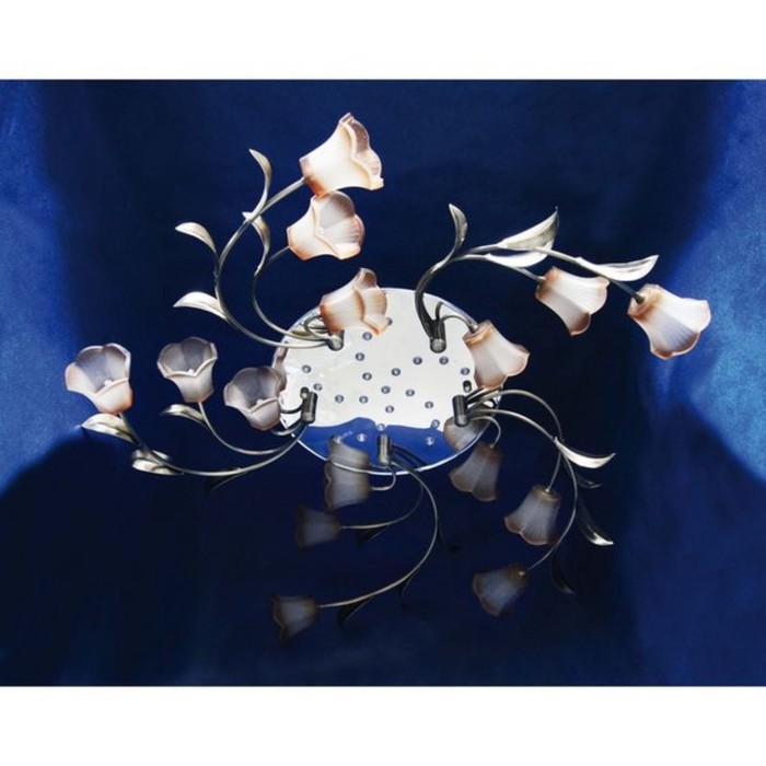 Люстра "Сенс" 15x20Вт G4 серебро 72x72x28см