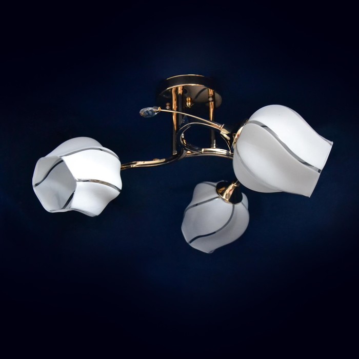 Люстра "Еулалия" 3x40Вт Е27 золото 47x47x28см