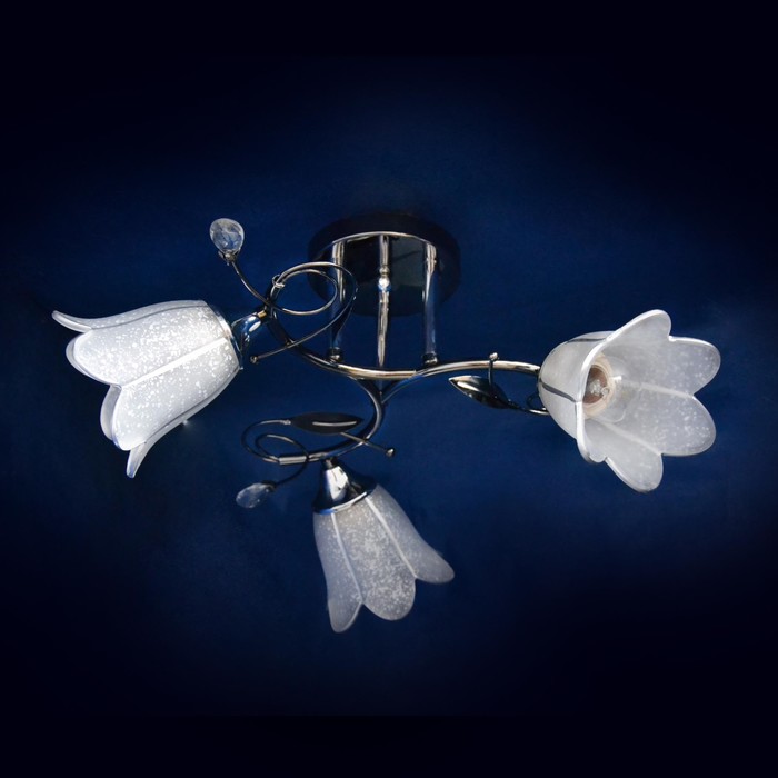 Люстра "Еуфемия" 3x40Вт Е27 серебро 46x46x28см