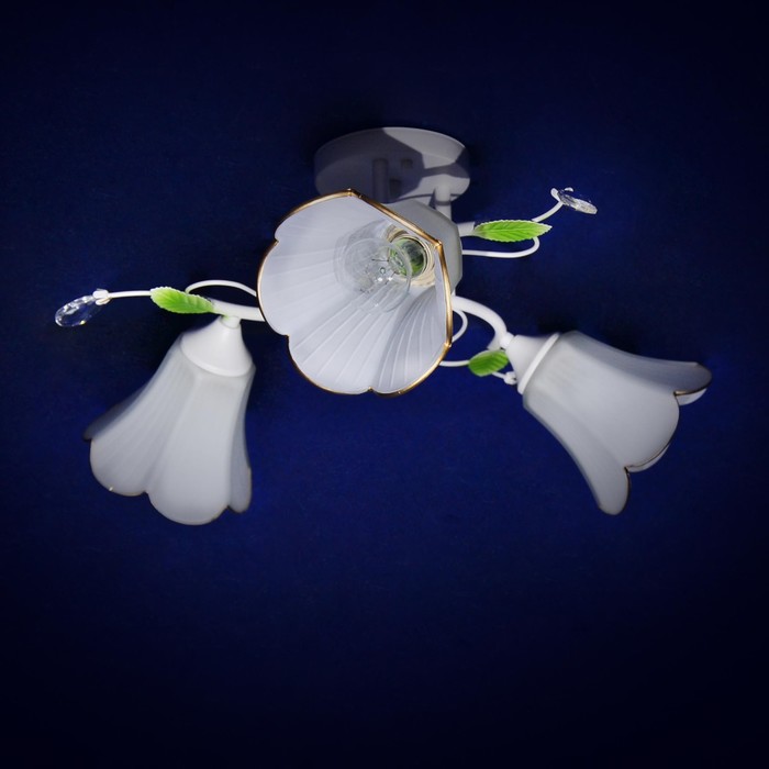 Люстра "Зарина" 3x40Вт Е27 серебро 52x52x28см