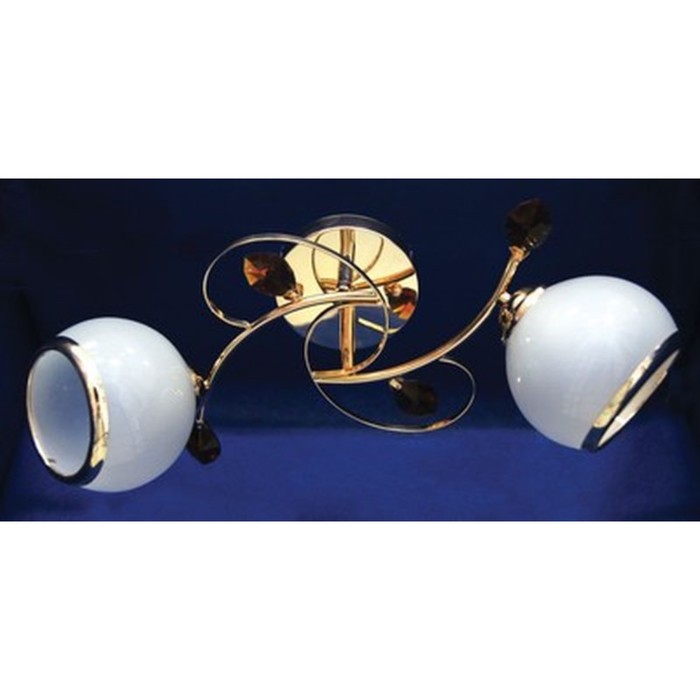 Люстра "Марина" 2x60Вт E27 золото 44x44x24см