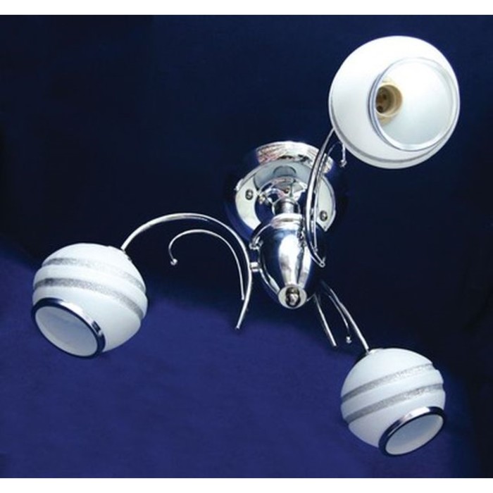 Люстра "Алесия" 3x60Вт E27 серебро 52x52x24см