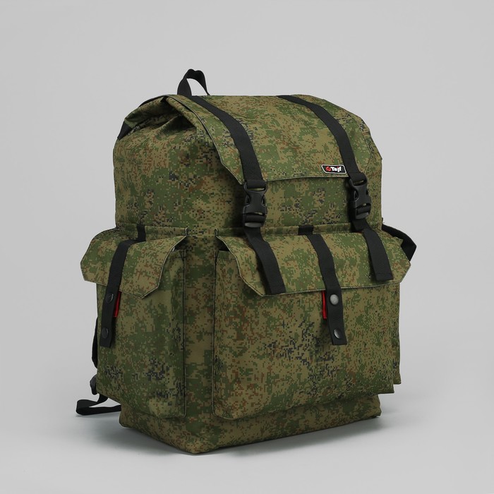 Рюкзак туристический "УНИВЕР", 55 л, отдел на шнурке, 3 наружных кармана, цвет камуфляж Цифра