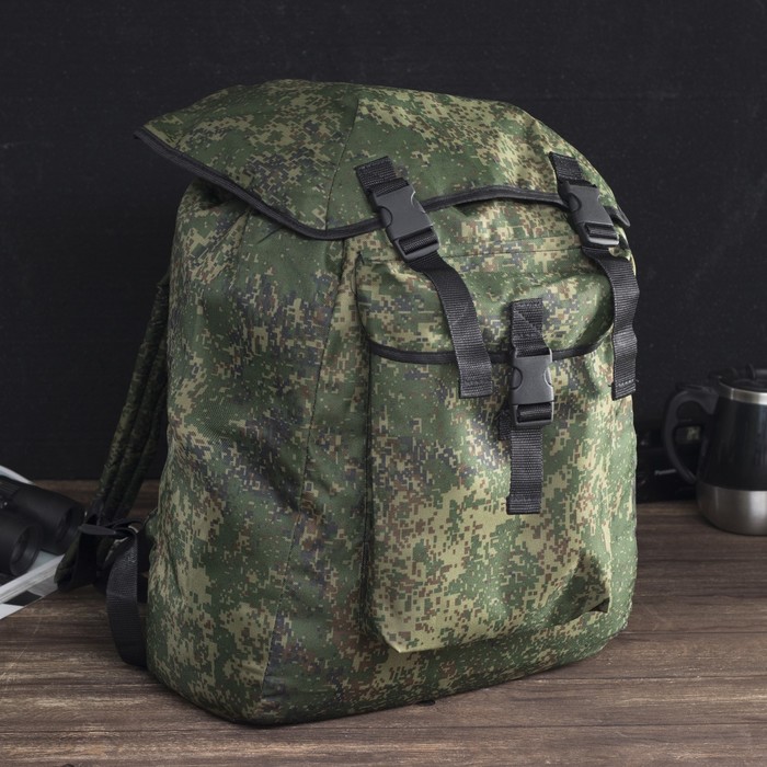 Рюкзак туристический "Пикник", 30 л, отдел на шнурке, наружный карман, цвет камуфляж Цифра