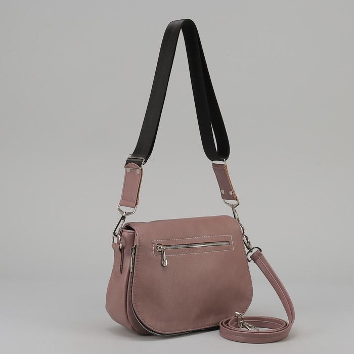 Сумка женская, отдел на молнии, наружный карман, регулируемый ремень, цвет лавандовый