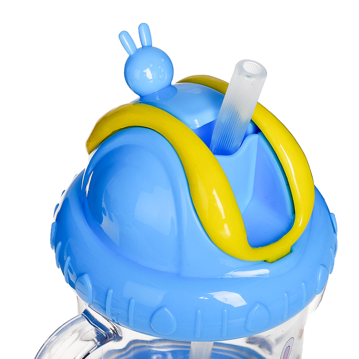 Поильник с трубочкой детский, 200 мл, от 9 мес., цвета МИКС