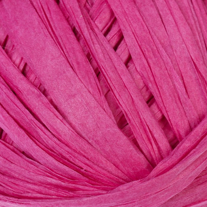 Пряжа "Рафия"  100% целлюлоза 100м/40гр (ярко-розовый)