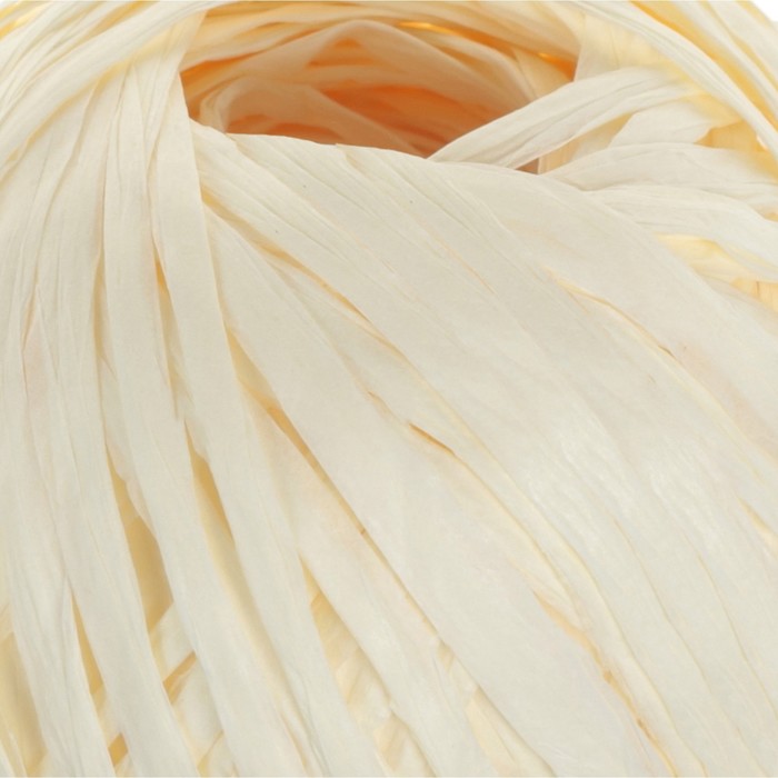 Пряжа "Рафия"  100% целлюлоза 100м/40гр (молочный)