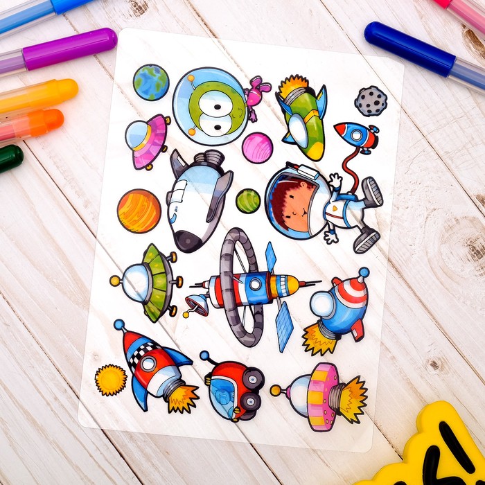 Трафарет теневой для рисования светом "Космос"