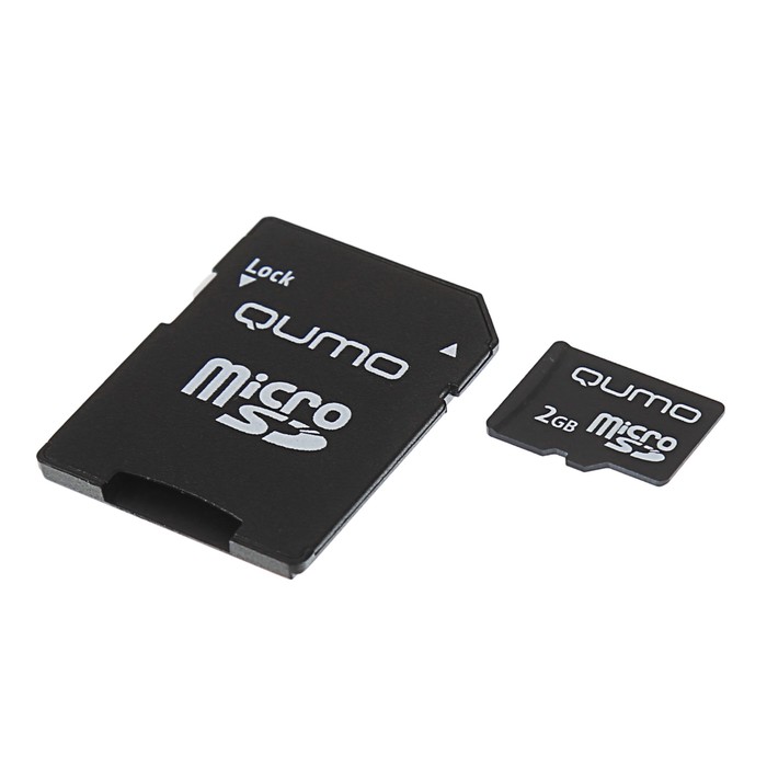 Карта памяти microSD Qumo 2 Гб, с адаптером