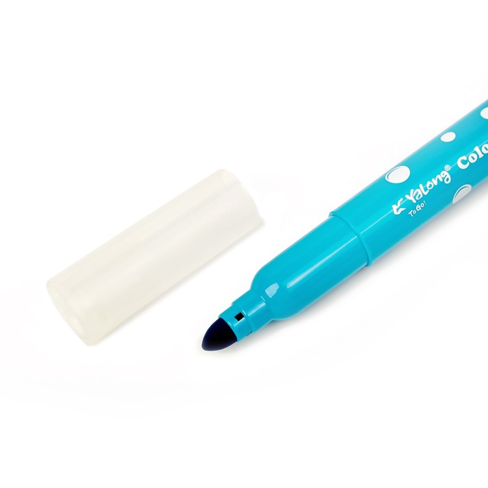 Фломастеры 6цв ТОЛСТЫЕ в картонной коробке Yalong вентилируемый колпачок