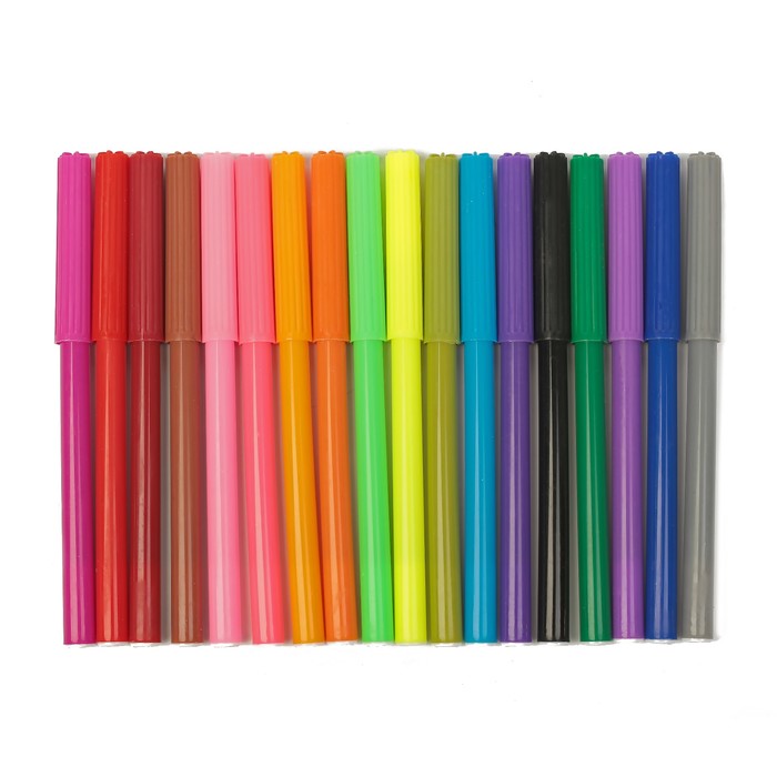 Фломастеры 18цв в картонной коробке Yalong вентилируемый колпачок МИКС