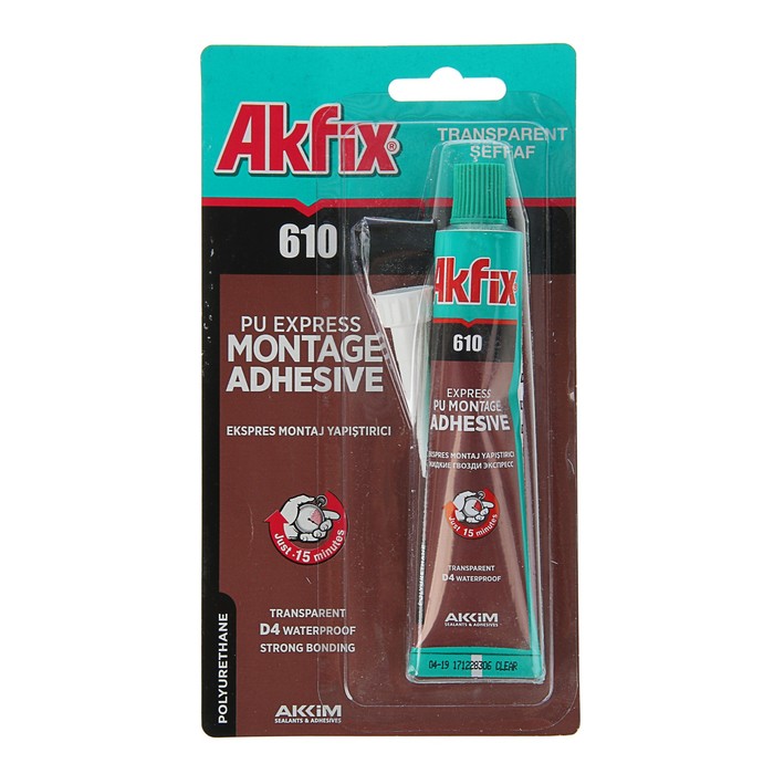 Клей Akfix 610 "Жидкие гвозди", полиуретановый, супербыстрый, 50 мл