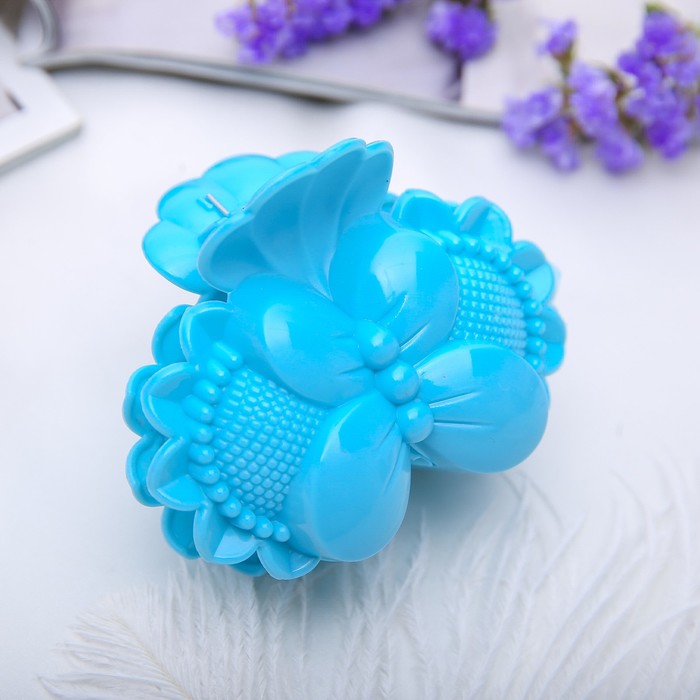 Краб для волос "Цветной глянец" 7,7 см бабочка ,микс