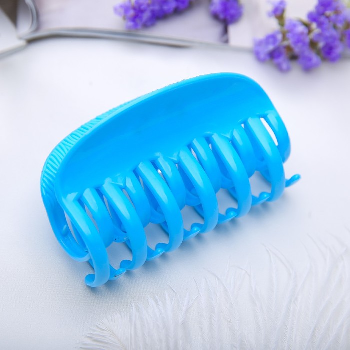 Краб для волос "Цветной глянец" 8,6 см зубцы,микс