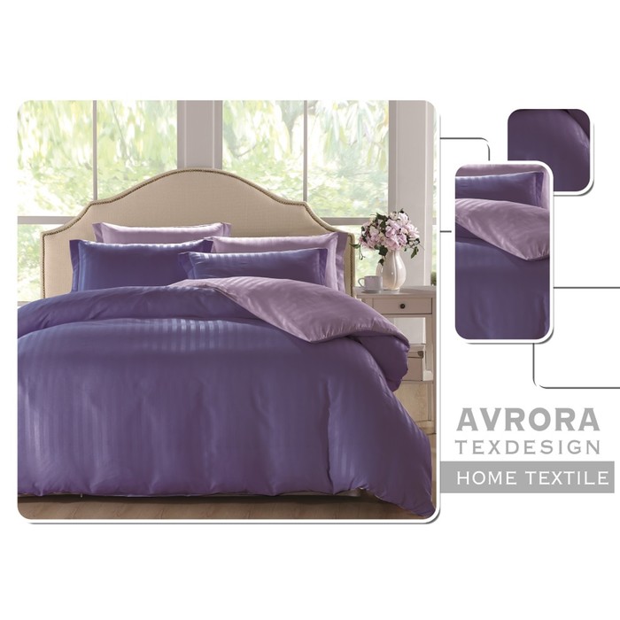 КПБ "Синий бархат" евро, 180х200 см резинка, 200х210 см, 70х70 см-2 шт., страйп-сатин