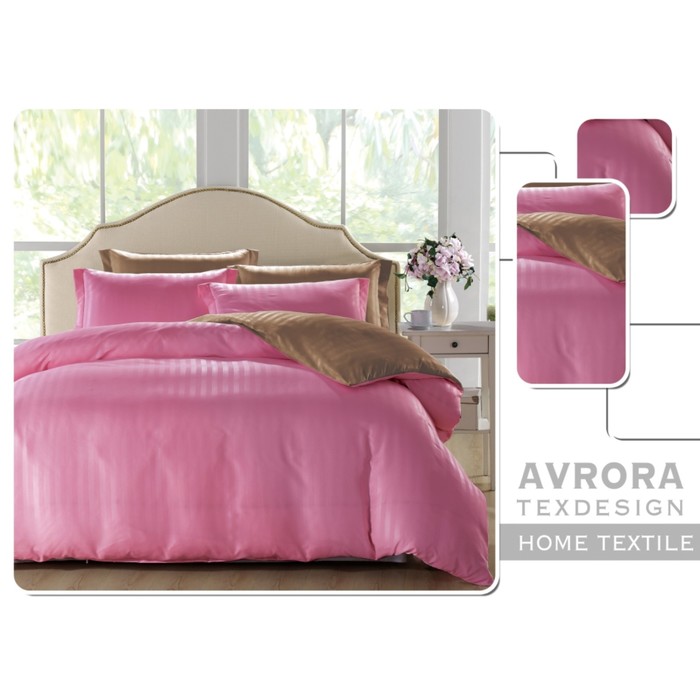 КПБ "Перу" 2 сп, 160х200 см резинка, 180х210 см, 70х70 см-2 шт., страйп-сатин