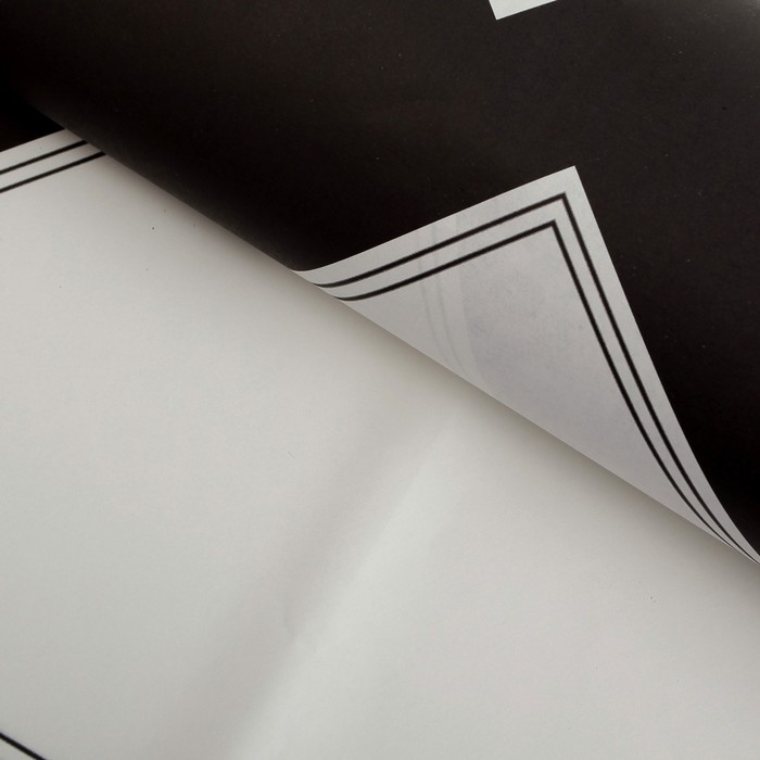 Бумага двухсторонняя "Квадраты", чёрный, 60 х 60 см