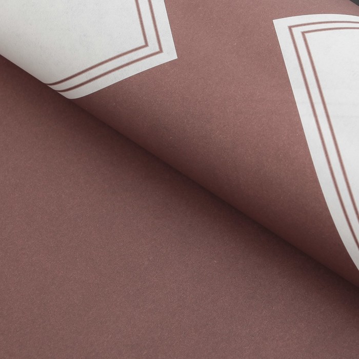 Бумага двухсторонняя "Квадраты", коричневый, 60 х 60 см