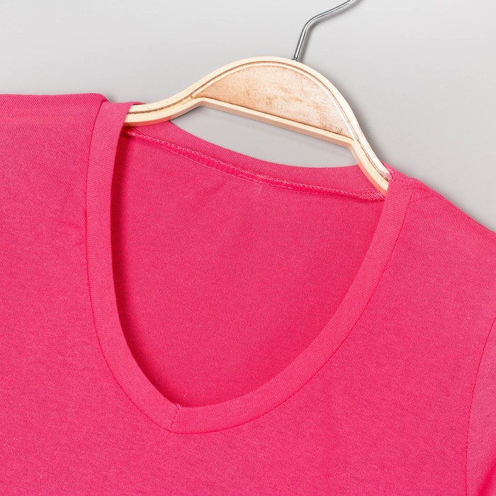 Футболка женская однотонная 2369 цвет розовый, р-р XL