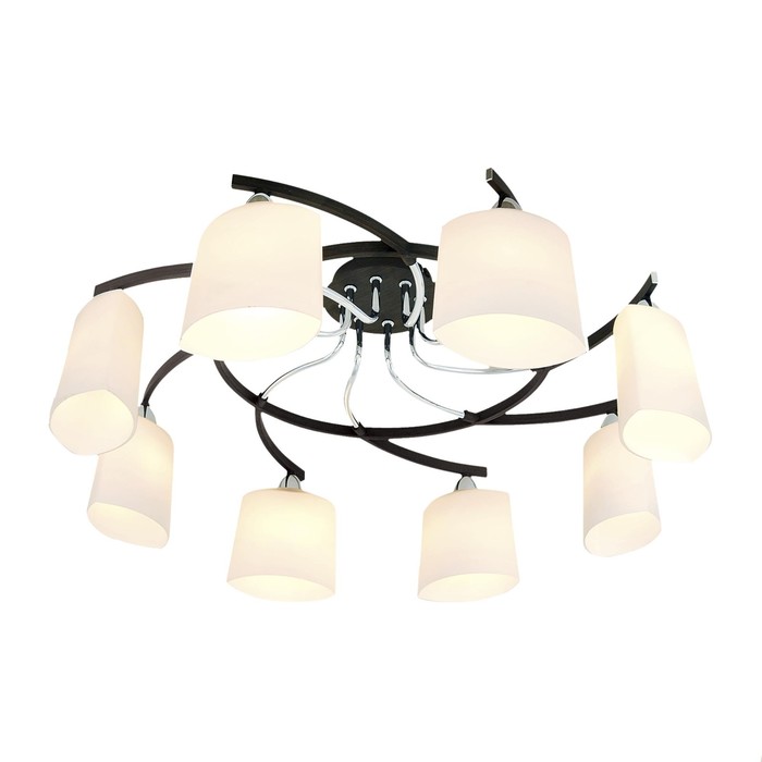 Люстра "Киото" 8x60Вт E14 хром, венге 68x68x23см