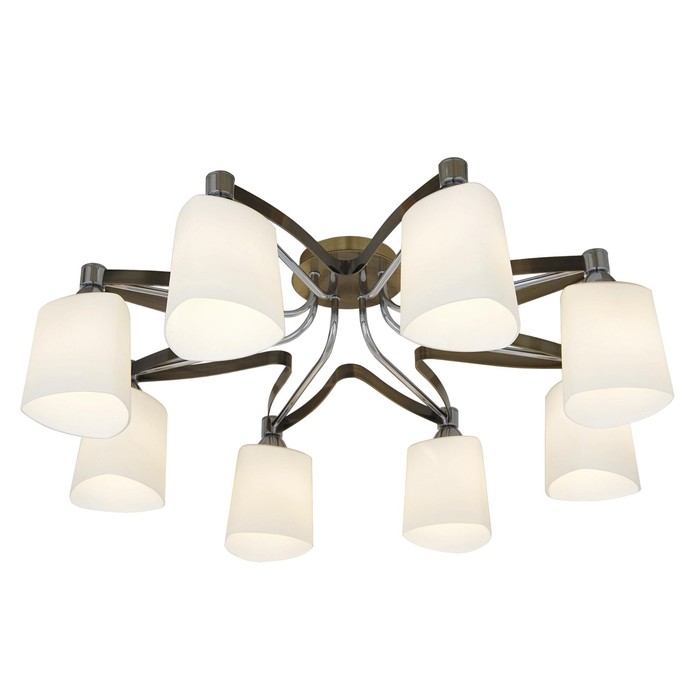 Люстра "Киото" 8x75Вт E27 бронза, хром 70x70x19см