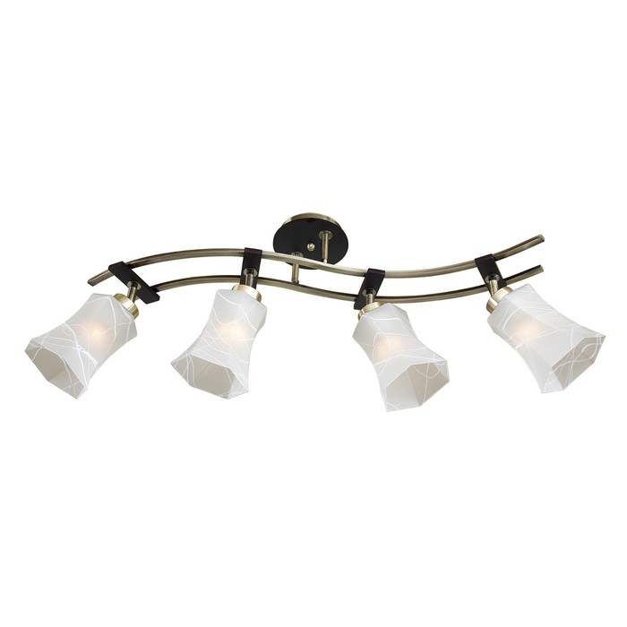 Люстра "Тайфун" 4x75Вт E27 бронза, венге 83x19,5x24см