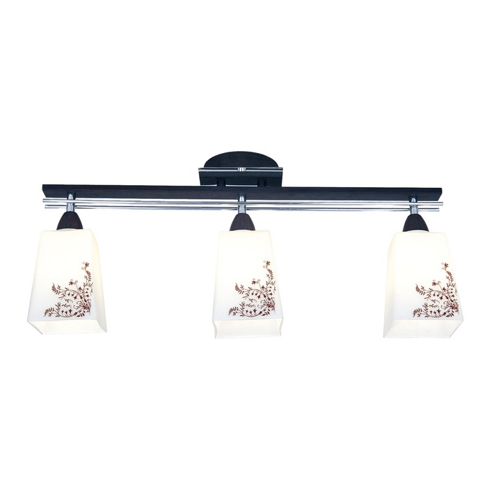 Люстра "Глория" 3x75Вт E27 хром, венге 58,5x21,5x17,5см