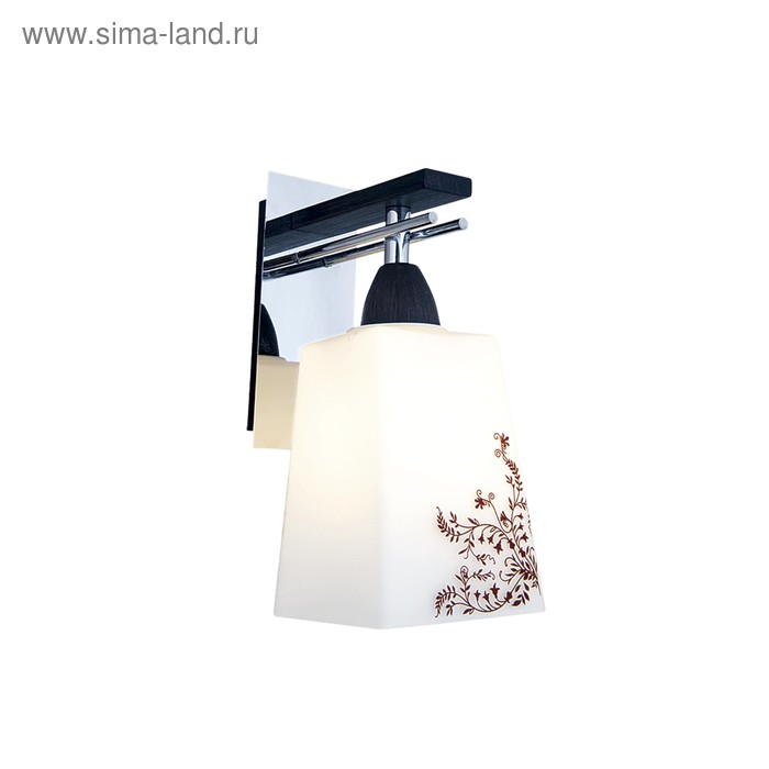 фото Бра "мерида" 1x75вт e27 хром, венге 19,5x14,5x18см citilux