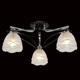 

Люстра "Креол" 3x60Вт E14 черный, хром 34,5x29x15см