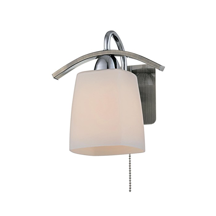 Бра "Лора" 1x60Вт E14 бронза, хром 25,5x21,3x18см