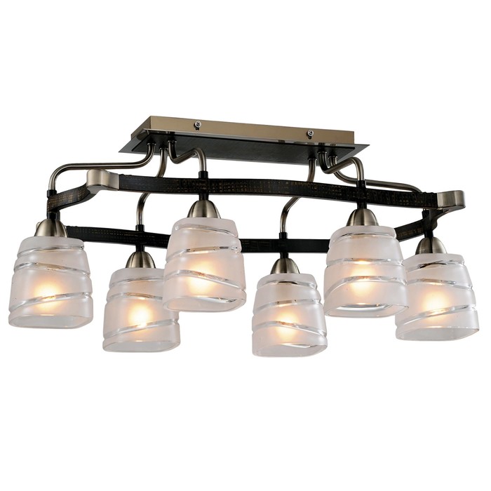 Люстра "Сандра" 6x60Вт E14 бронза 59x38x24,5см