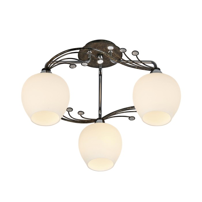 Люстра "Рада" 3x60Вт E14 хром 44x42x24см