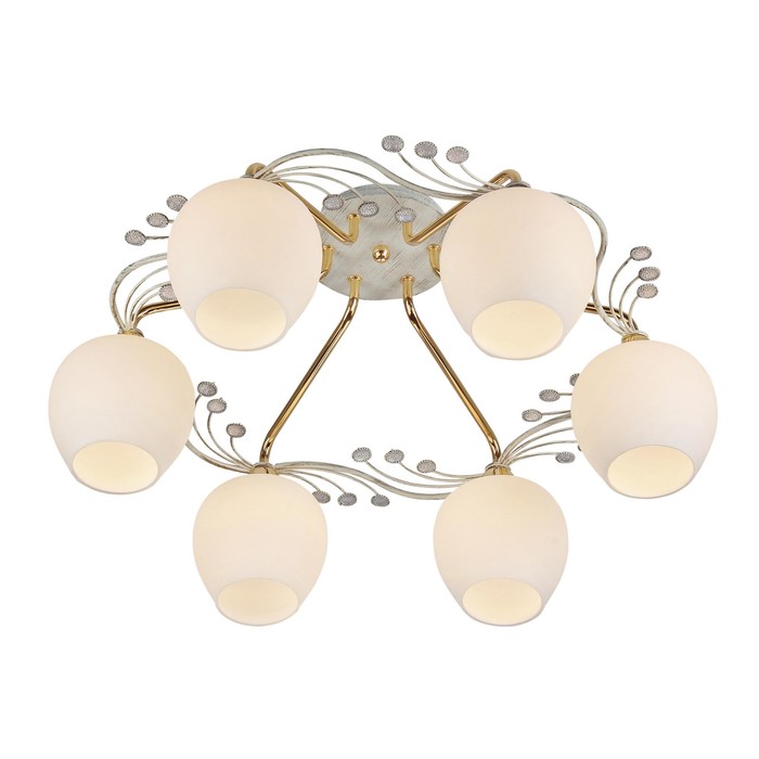 Люстра "Каппа" 6x60Вт E14 золото 57x55x24см