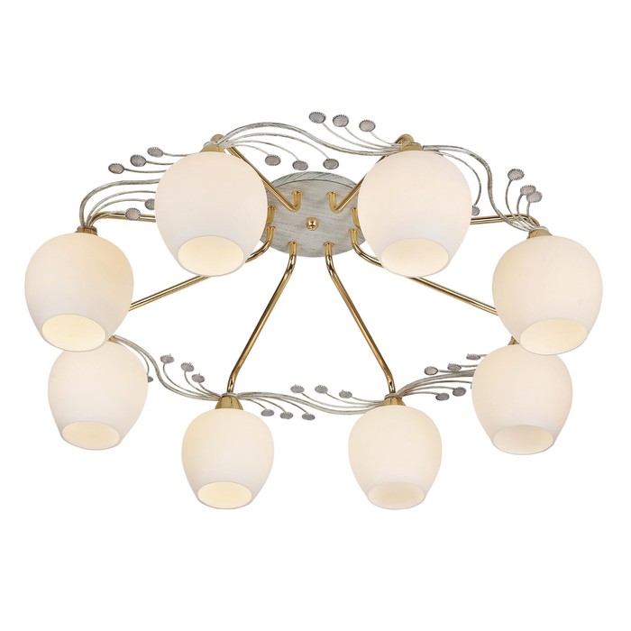 Люстра "Оливия" 8x60Вт E14 золото 70x70x25см