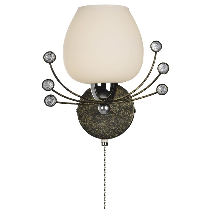 Бра "Оливия" 1x60Вт E14 хром 28x22x18см