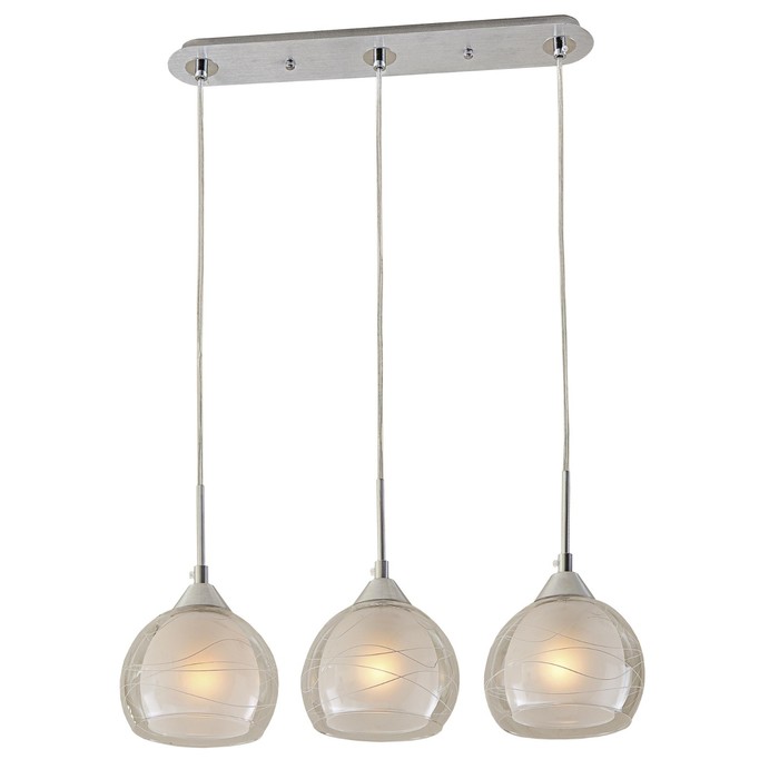 Светильник "Сюита" 3x75Вт E27 алюминий, хром 53x24,5x17см