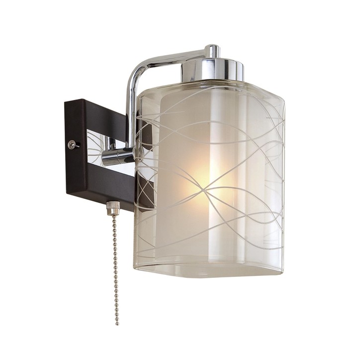 Бра "Фортуна" 1x75Вт E27 венге, хром 24x18x13,5см