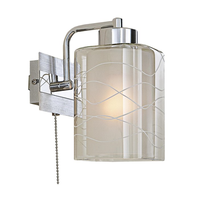 Бра "Буги" 1x75Вт E27 алюминий, хром 24x18x13,5см