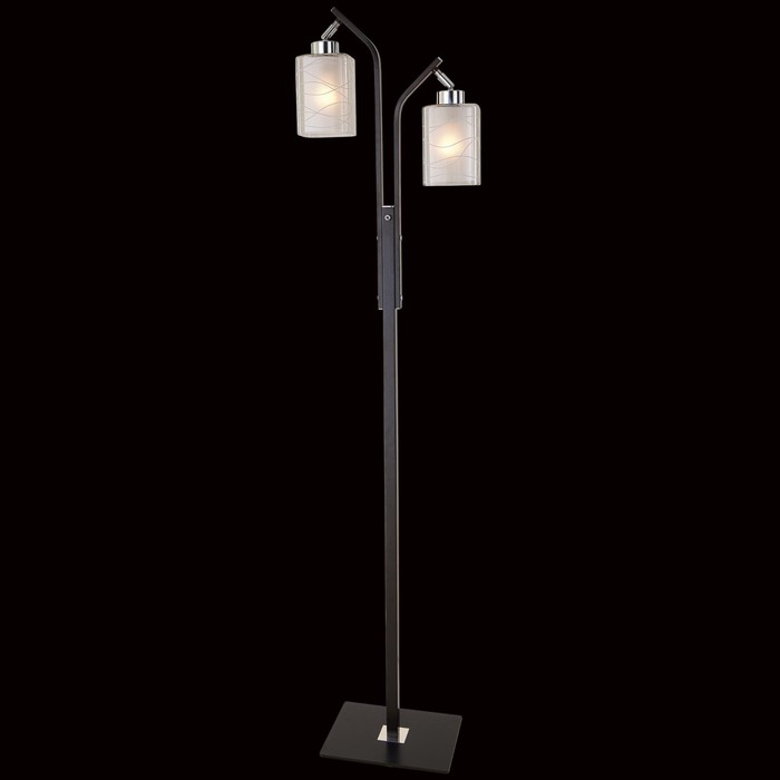 Торшер "Румба" 2x75Вт E27 венге, хром 117x30,5x14см