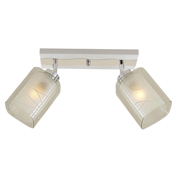 Светильник "Румба" 2x75Вт E27 белый, хром 32x21x13,5см