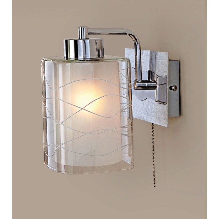 Бра "Прима" 1x75Вт E27 алюминий, хром 21x17,5x18см