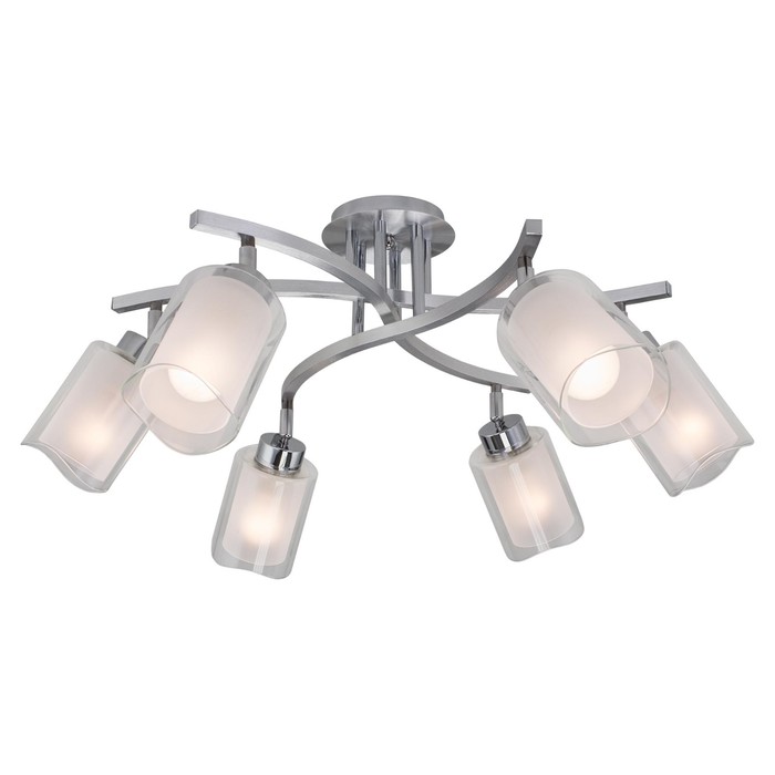 Люстра "Берген" 6x75Вт E27 хром 86,5x17x23,5см